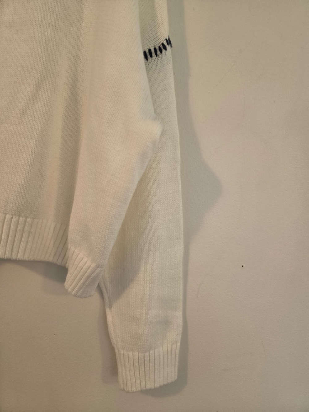 NWT Jessica Simpson XS white sweater cotton strawberry fruit coastal preppy - Picture 11 of 13